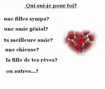 Qui suis-je pour toi ??