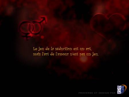 Le jeu de la seduction et le jeu de l'amour